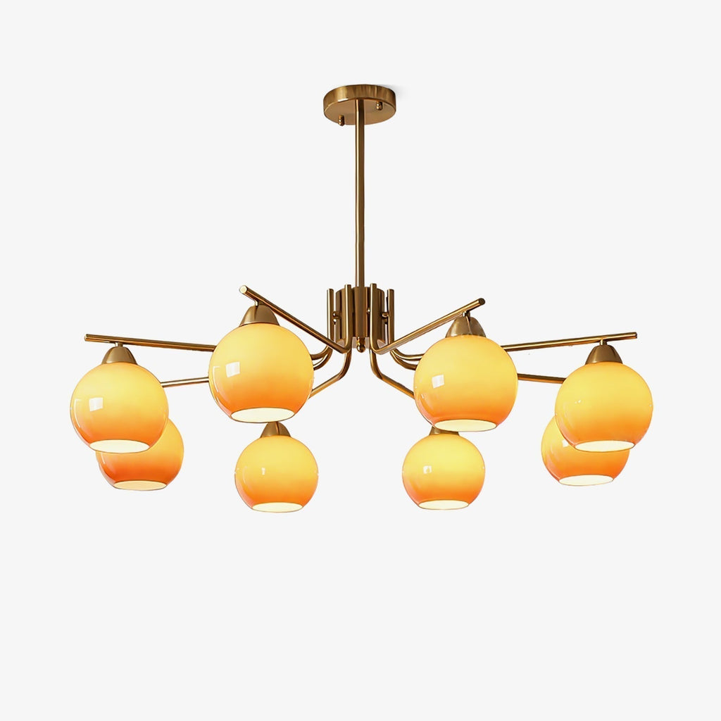 Lustra Lustre Laiton Caramel Globe Minimaliste - Neutralighting