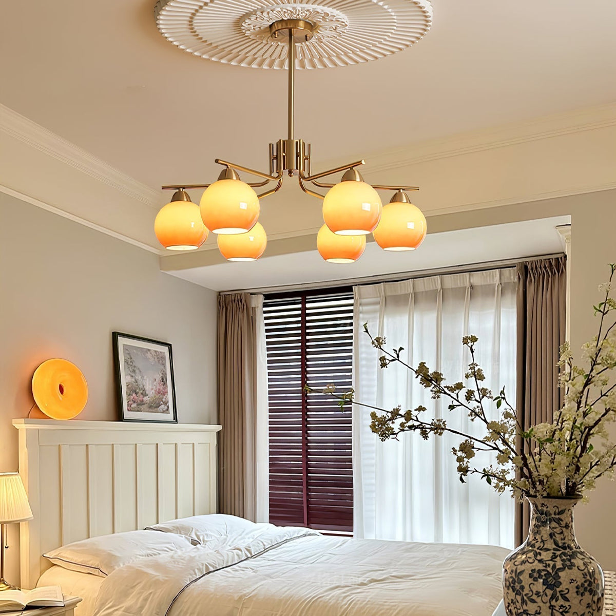 Lustra Lustre Laiton Caramel Globe Minimaliste - Neutralighting