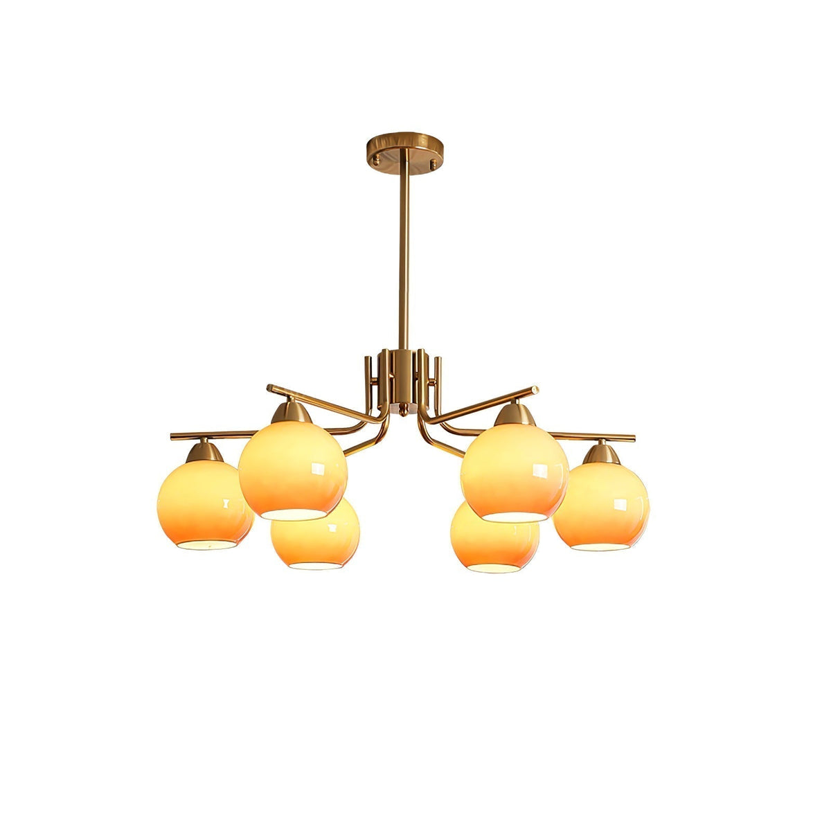 Lustra Lustre Laiton Caramel Globe Minimaliste - Neutralighting