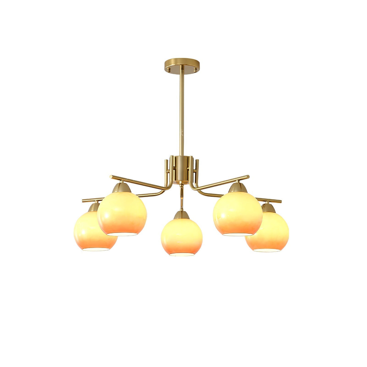 Lustra Lustre Laiton Caramel Globe Minimaliste - Neutralighting