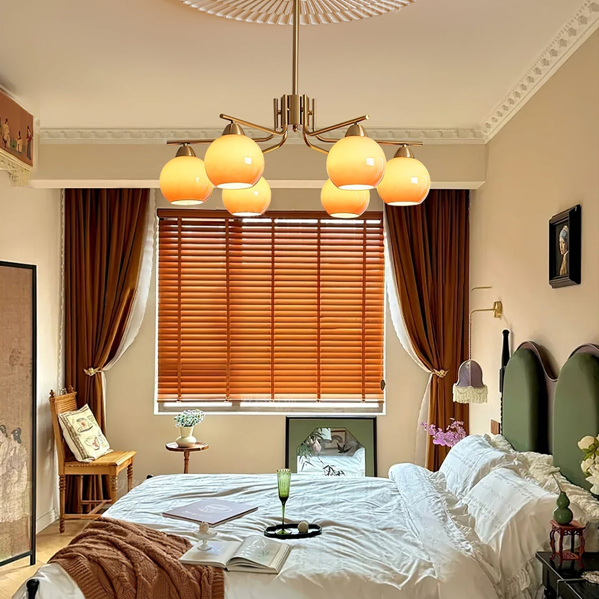 Lustra Lustre Laiton Caramel Globe Minimaliste - Neutralighting
