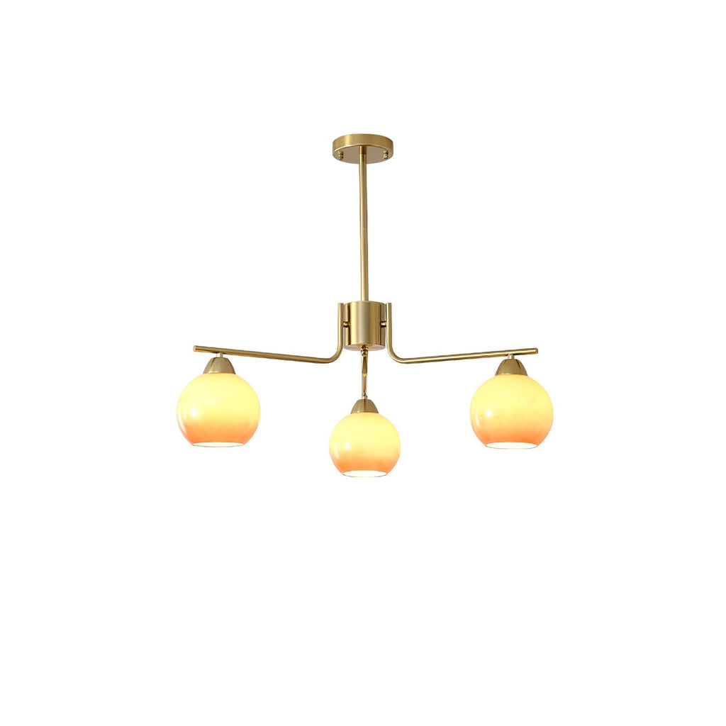 Lustra Lustre Laiton Caramel Globe Minimaliste - Neutralighting