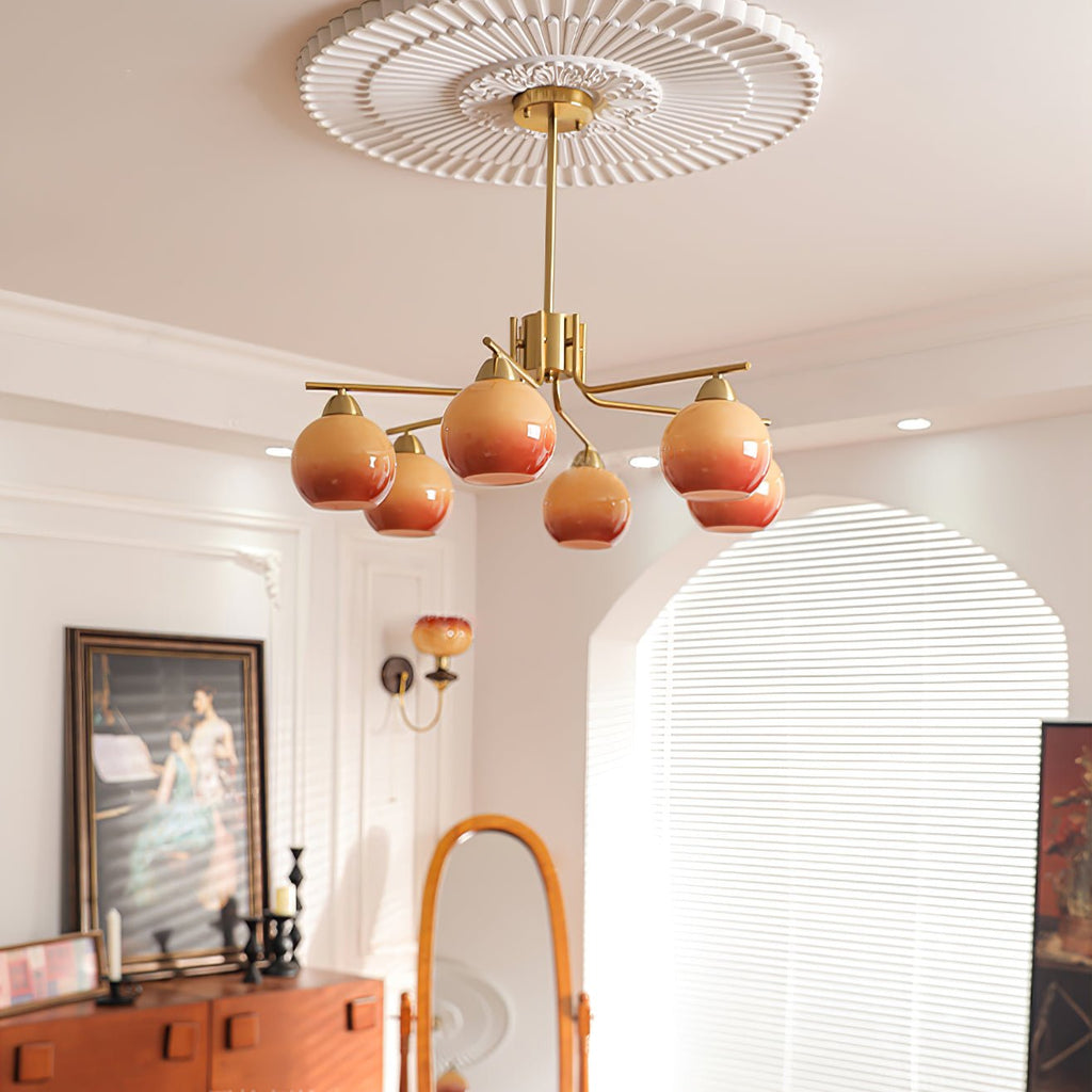 Lustra Lustre Laiton Caramel Globe Minimaliste - Neutralighting