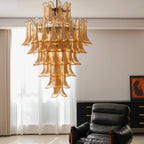 Aurora Chandelier en Verre Ambre Luxe - Neutralighting
