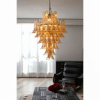 Aurora Chandelier en Verre Ambre Luxe - Neutralighting