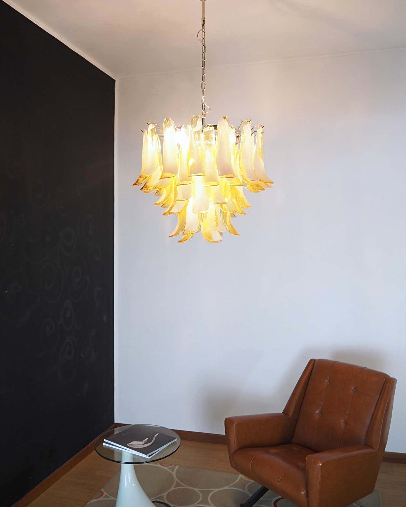 Aurora Chandelier Pétales en Verre de Murano Superposés - Neutralighting