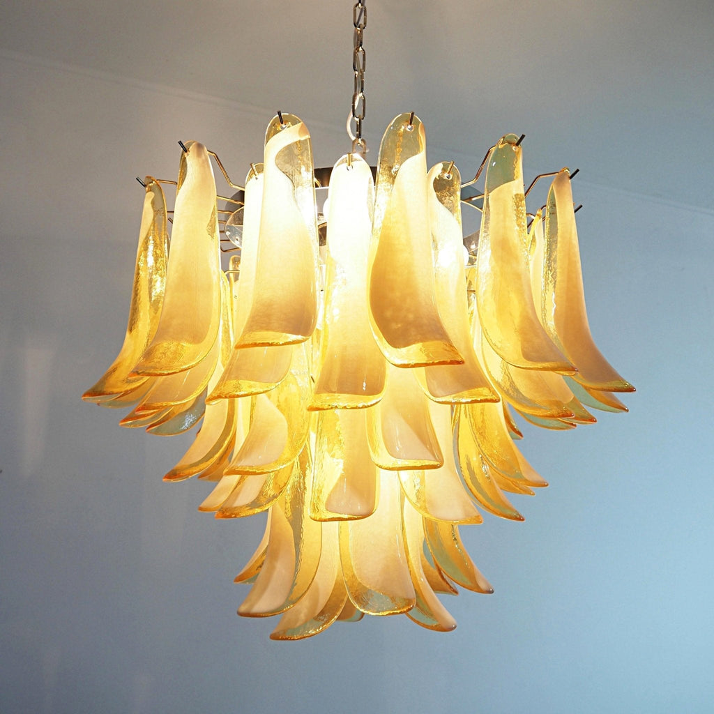 Aurora Chandelier Pétales en Verre de Murano Superposés - Neutralighting