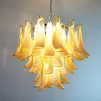 Aurora Chandelier Pétales en Verre de Murano Superposés - Neutralighting