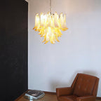 Aurora Chandelier Pétales en Verre de Murano Superposés - Neutralighting