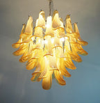 Aurora Chandelier Pétales en Verre de Murano Superposés - Neutralighting