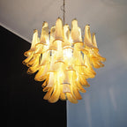 Aurora Chandelier Pétales en Verre de Murano Superposés - Neutralighting