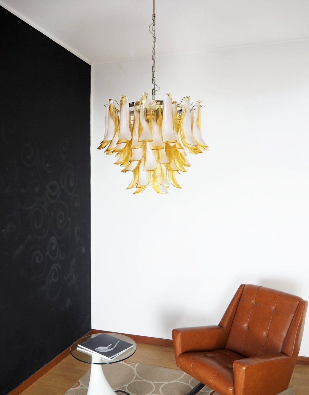 Aurora Chandelier Pétales en Verre de Murano Superposés - Neutralighting