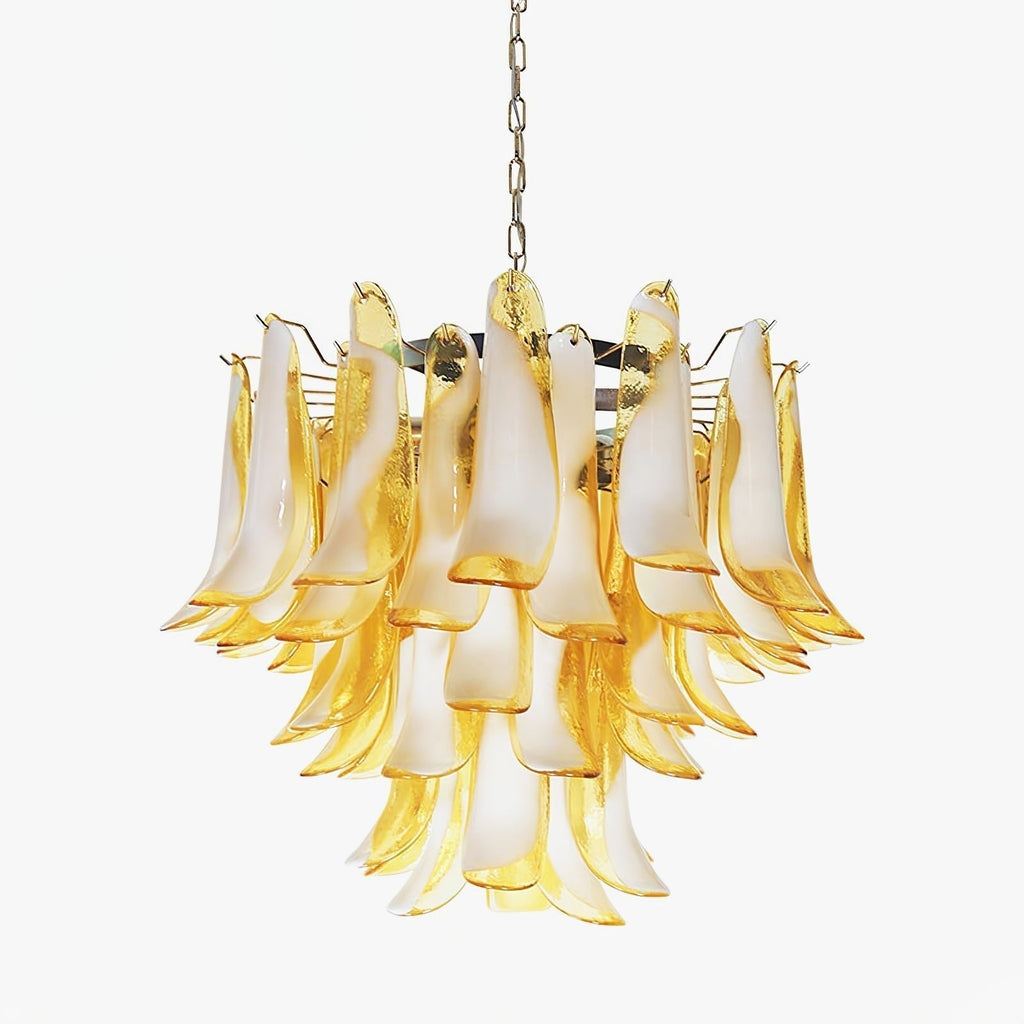 Aurora Chandelier Pétales en Verre de Murano Superposés - Neutralighting