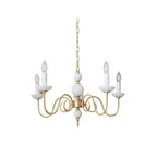 Carlita Lustre Bras Courbés en Or avec Bougies - Neutralighting