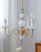 Carlita Lustre Bras Courbés en Or avec Bougies - Neutralighting