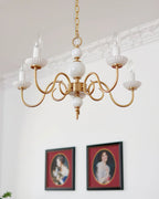 Carlita Lustre Bras Courbés en Or avec Bougies - Neutralighting