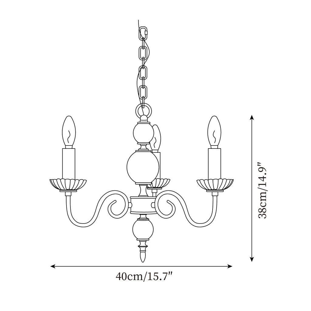 Carlita Lustre Bras Courbés en Or avec Bougies - Neutralighting