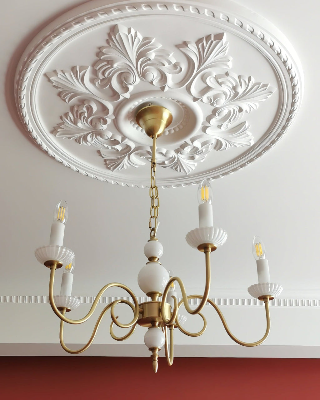 Carlita Lustre Bras Courbés en Or avec Bougies - Neutralighting