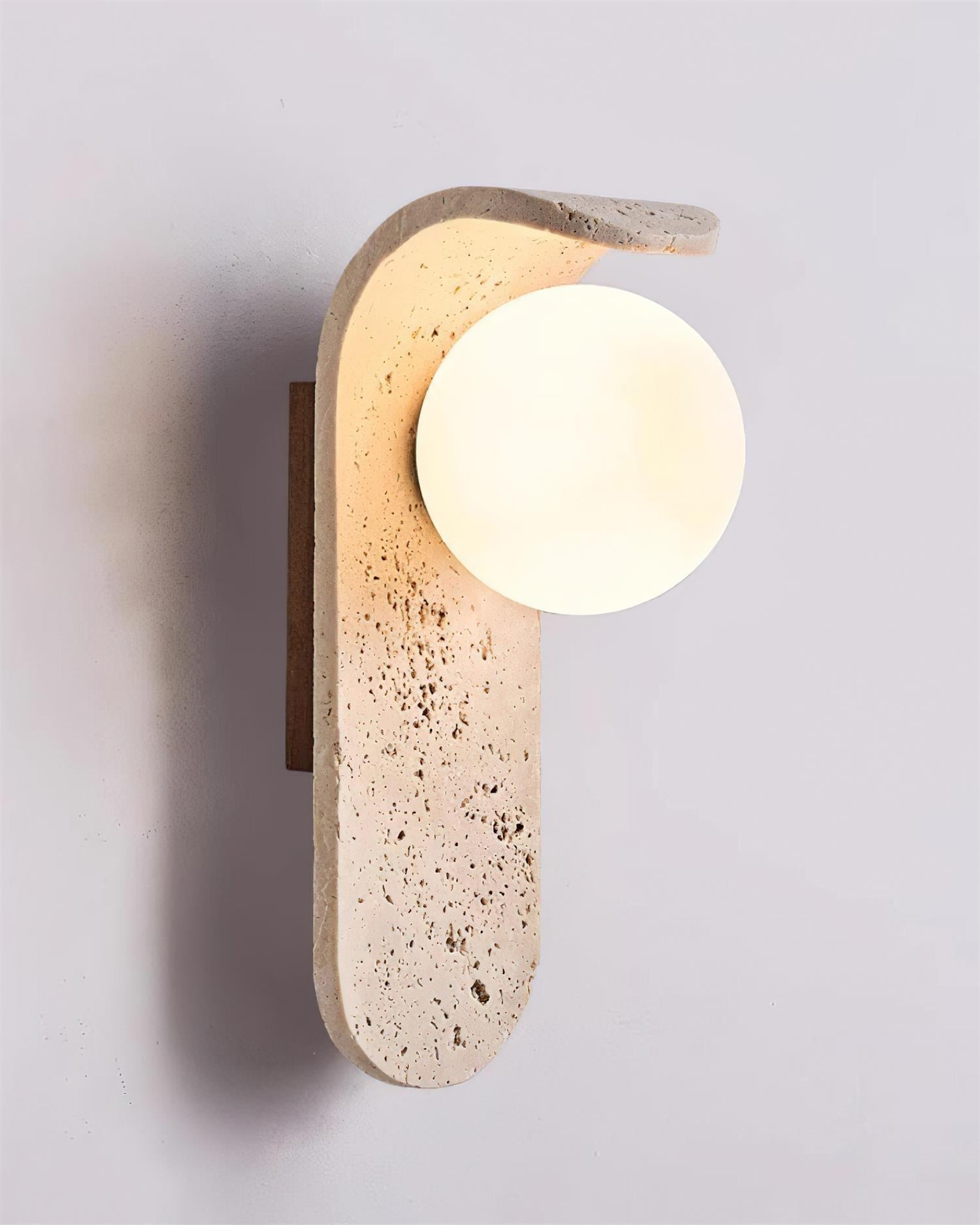 Terra Applique Murale Minimaliste en Travertin - Neutralighting