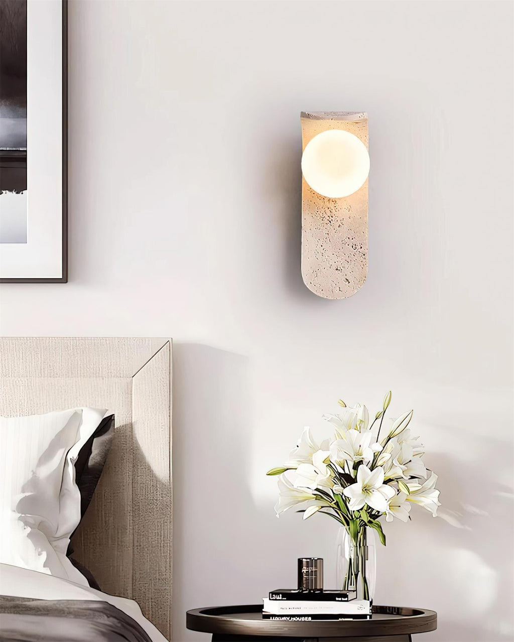 Terra Applique Murale Minimaliste en Travertin - Neutralighting