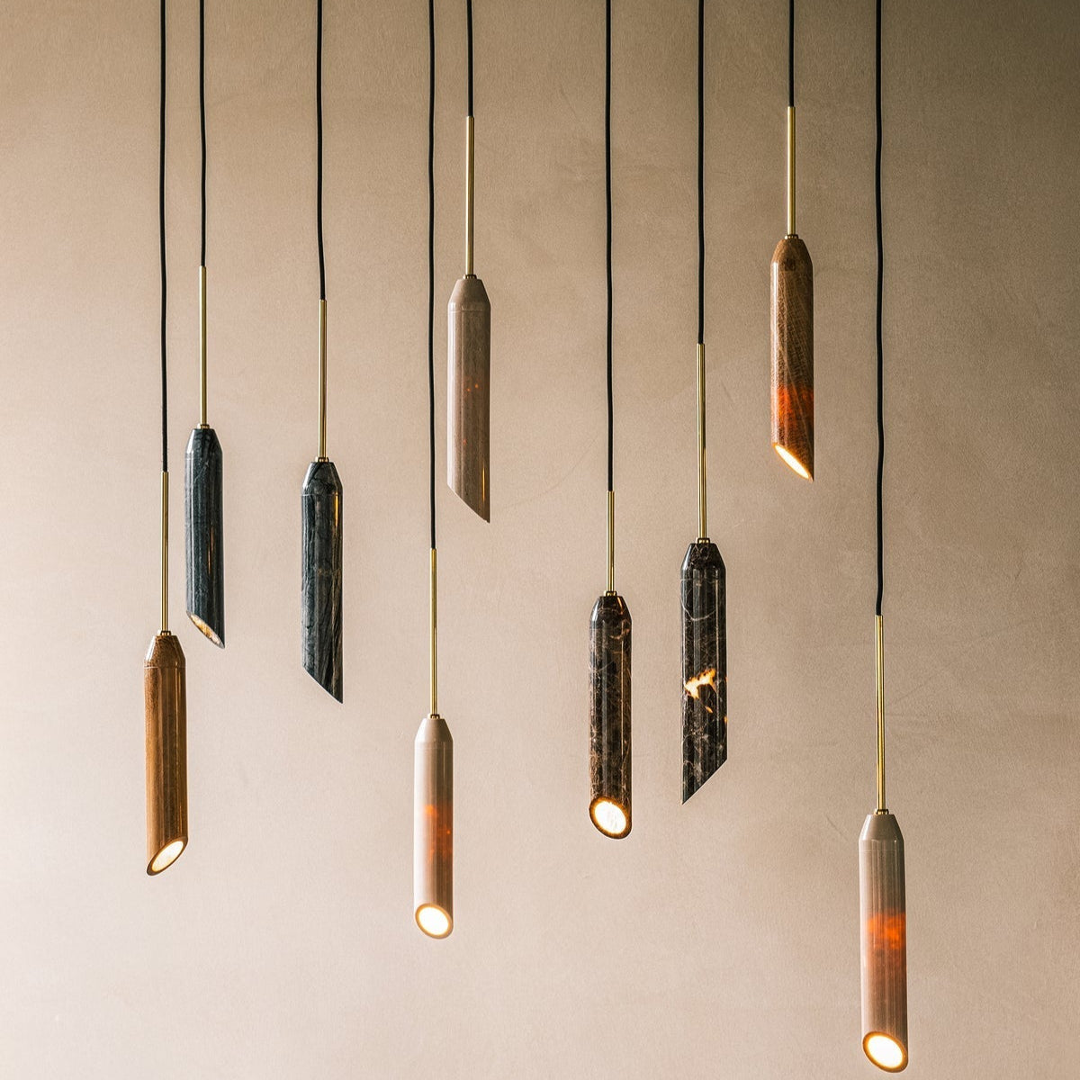 Arise Lampe Pendante en Marbre et Travertin Minimaliste Moderne - Neutralighting