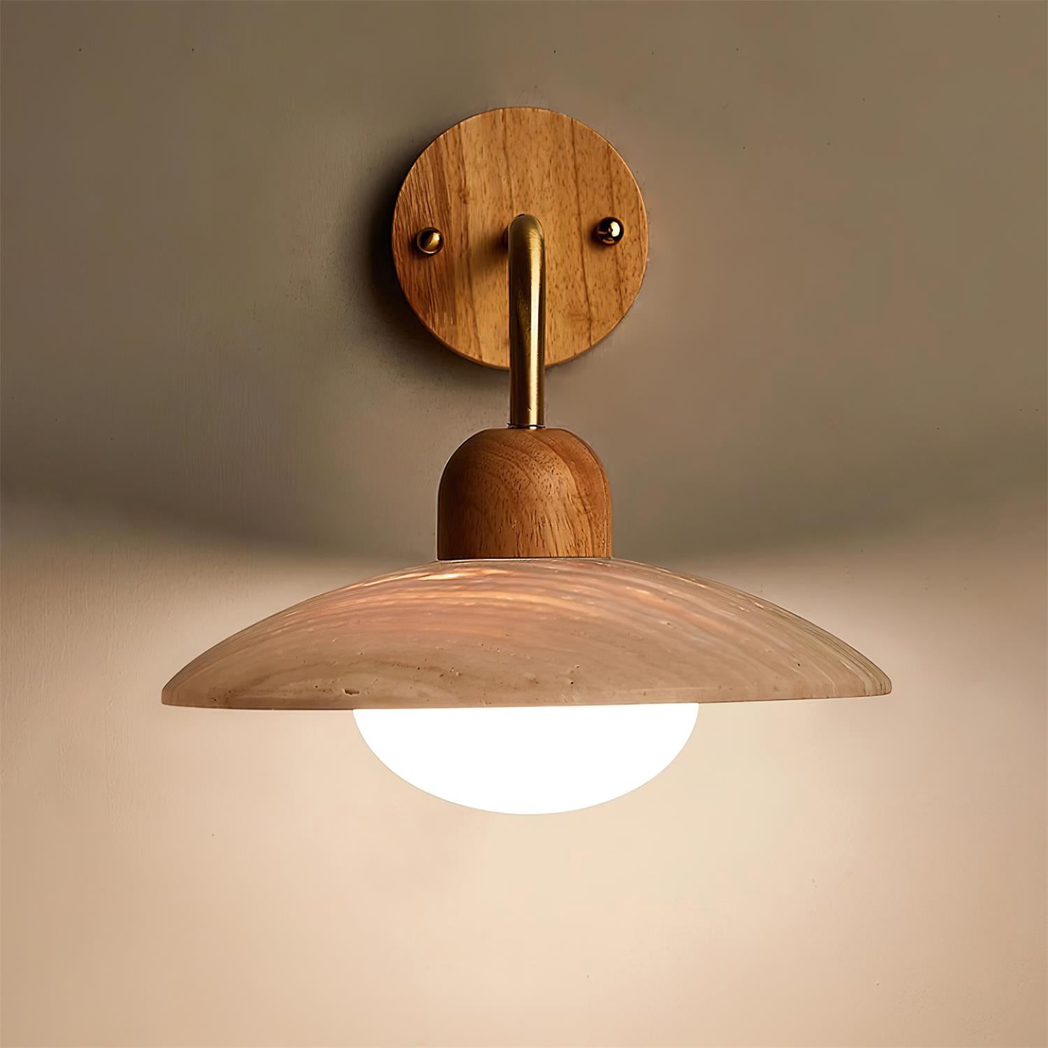 Winel Applique Murale Vintage en Travertin - Neutralighting