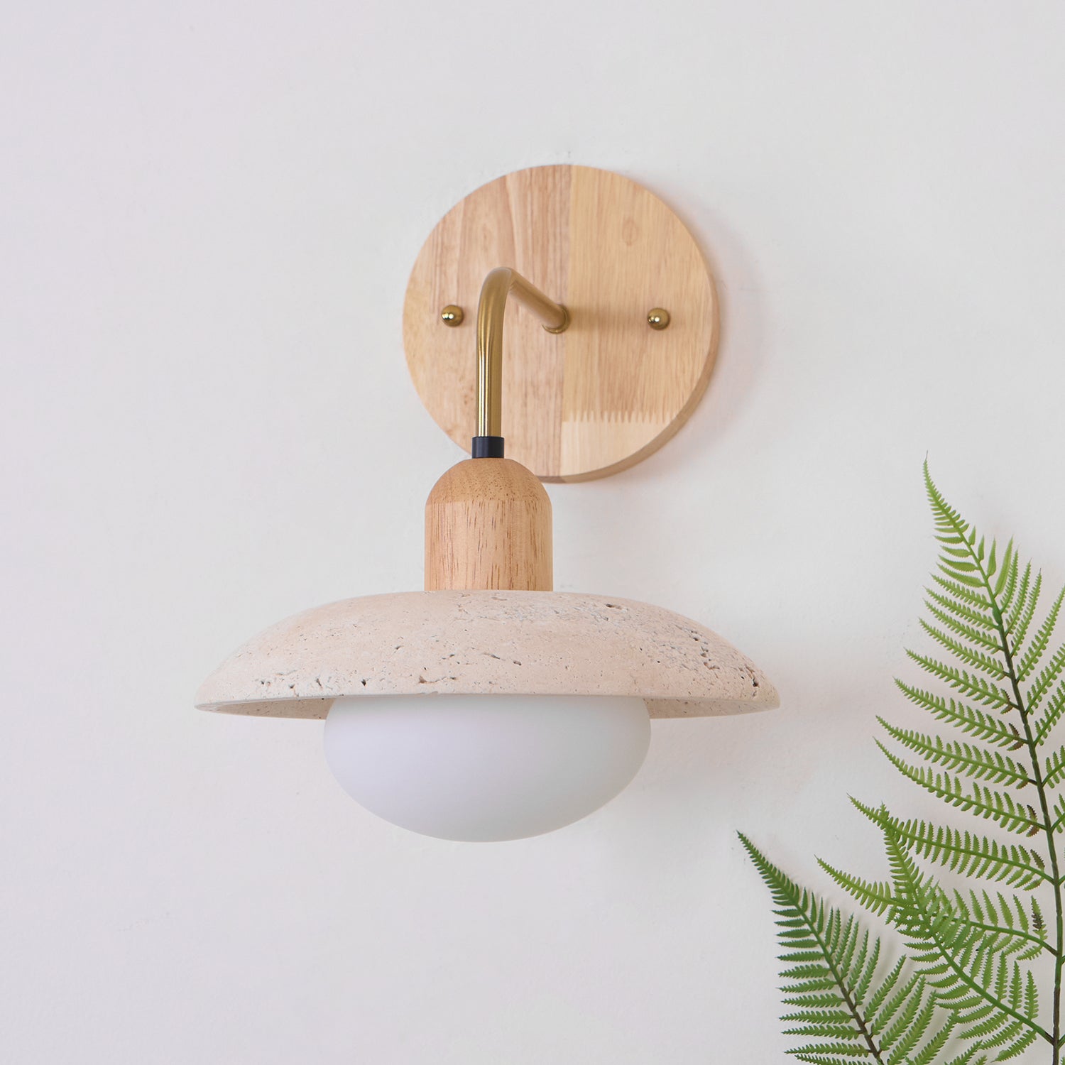 Winel Applique Murale Vintage en Travertin - Neutralighting