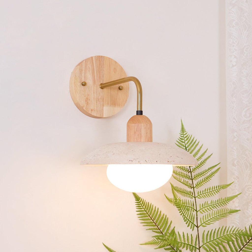 Winel Applique Murale Vintage en Travertin - Neutralighting