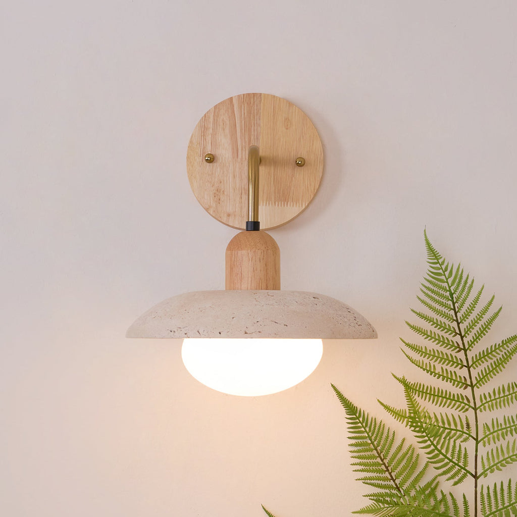 Winel Applique Murale Vintage en Travertin - Neutralighting