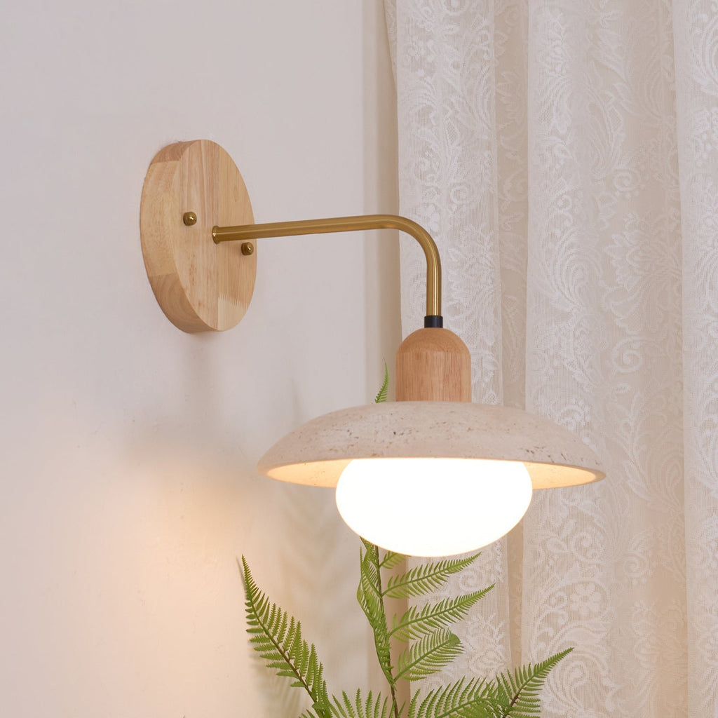 Winel Applique Murale Vintage en Travertin - Neutralighting