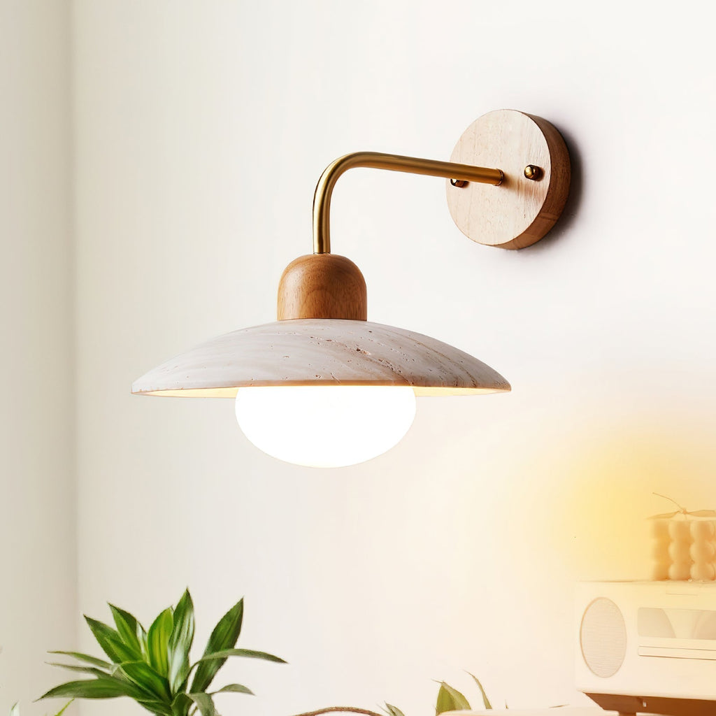 Winel Applique Murale Vintage en Travertin - Neutralighting