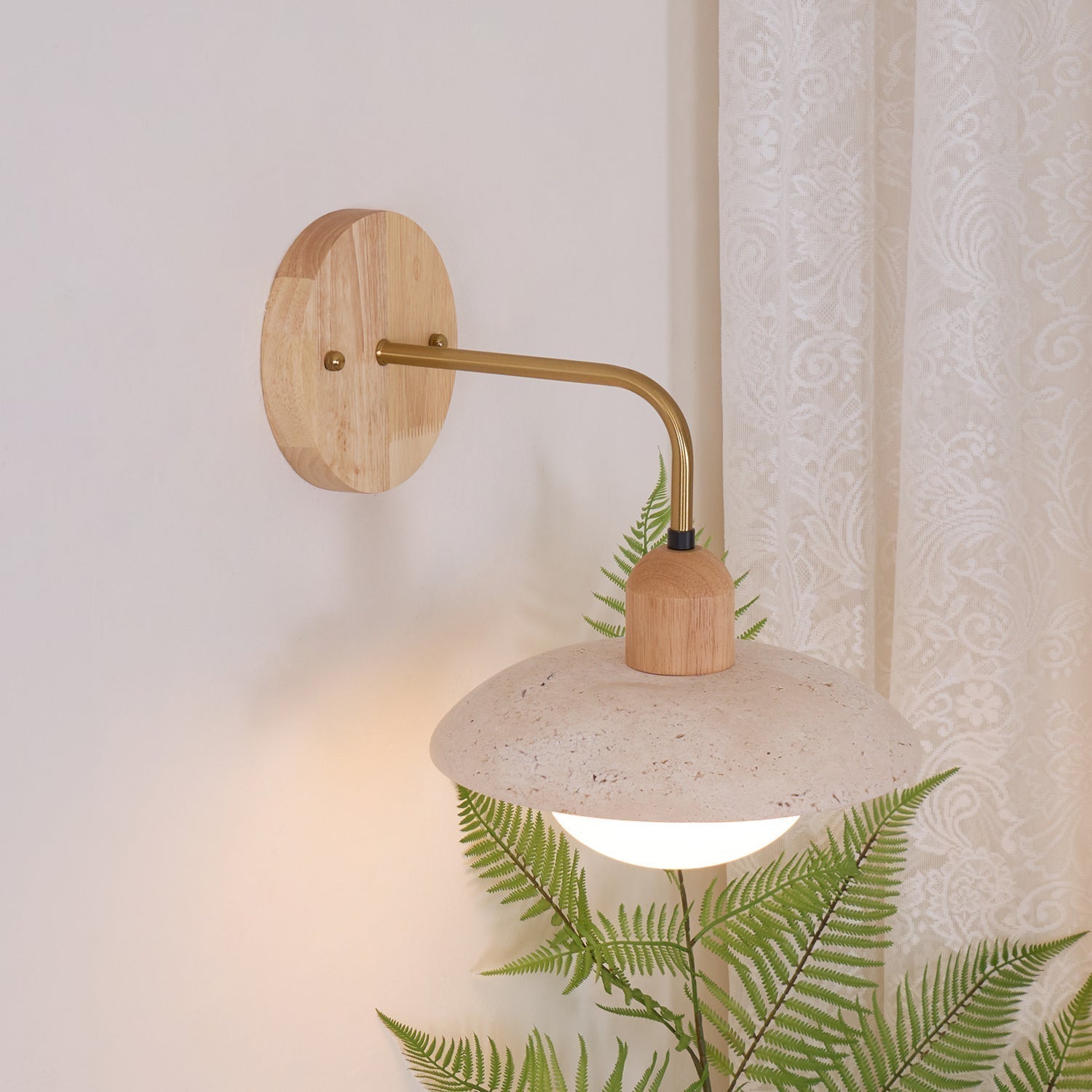 Winel Applique Murale Vintage en Travertin - Neutralighting
