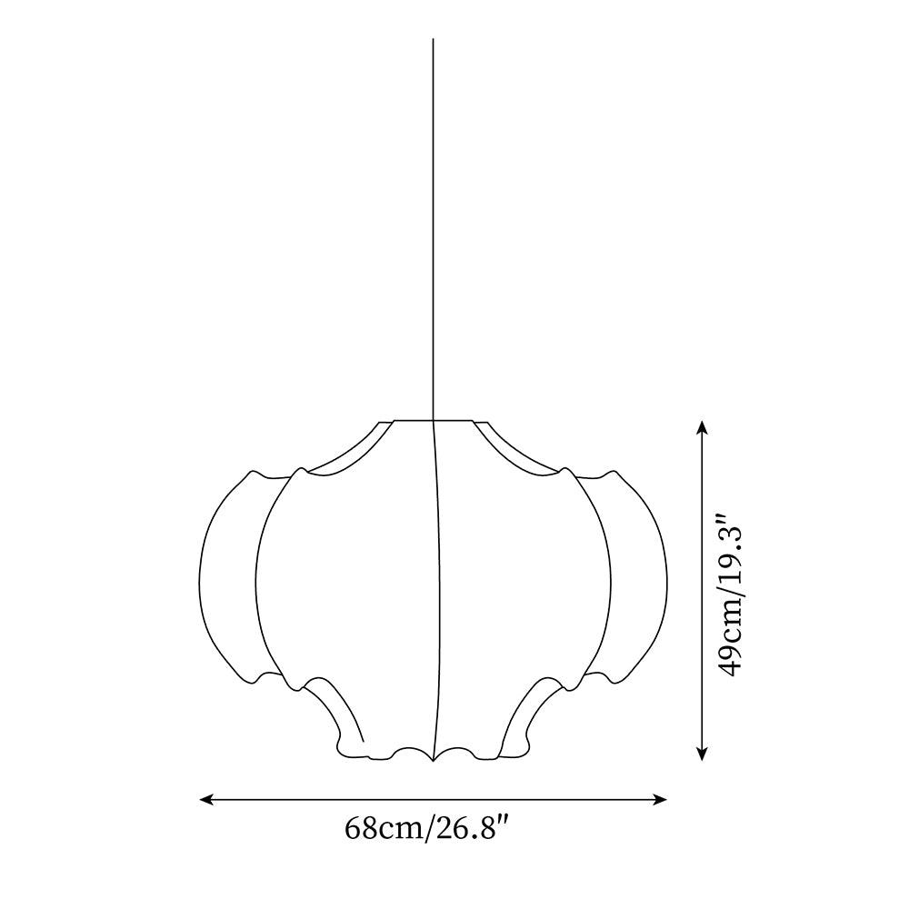 Skapa Lustre Pendentif Forme Douce Courbée Plissée - Neutralighting