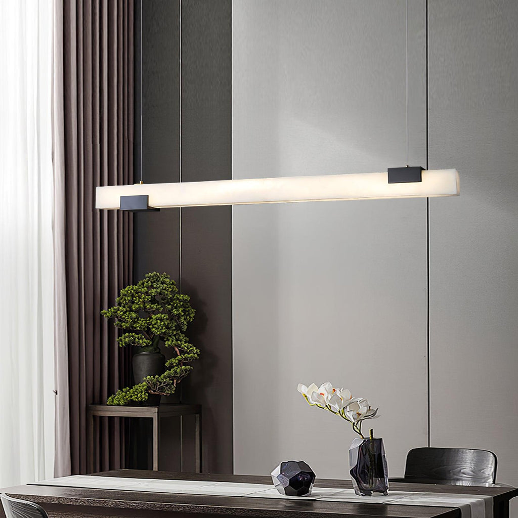 Kaelen Minimaliste Albâtre Linéaire Pendentif Lumière - Neutralighting