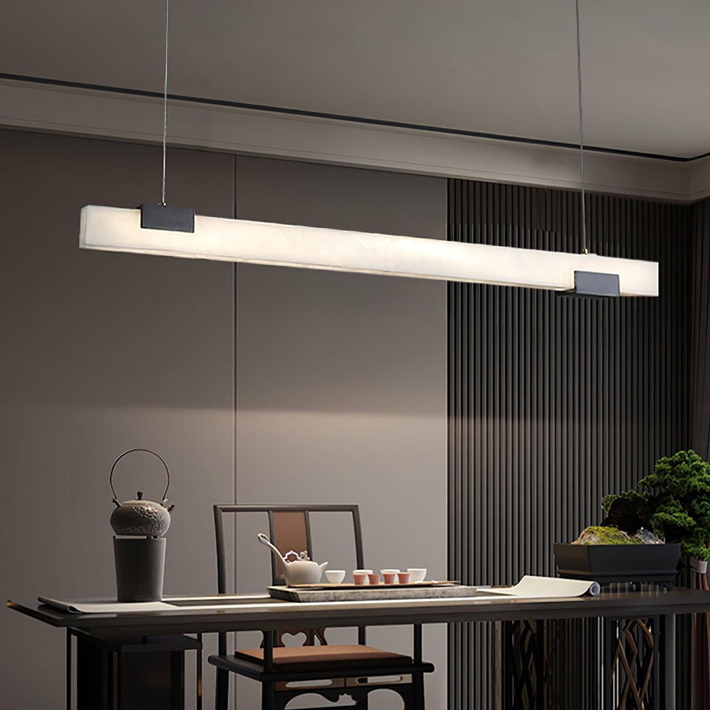Kaelen Minimaliste Albâtre Linéaire Pendentif Lumière - Neutralighting