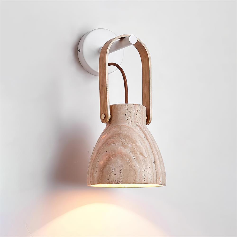 Pavo Applique Murale Minimaliste Bois Travertin - Neutralighting