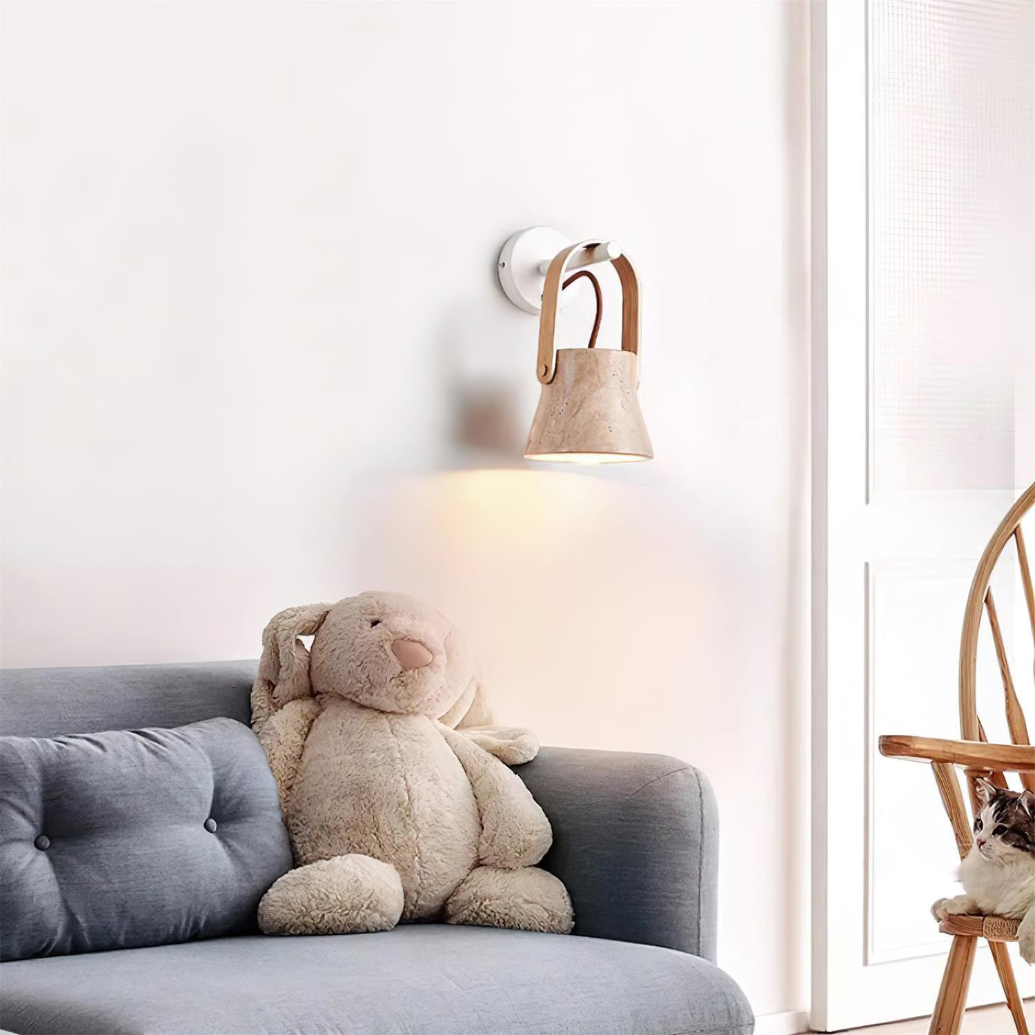 Pavo Applique Murale Minimaliste Bois Travertin - Neutralighting