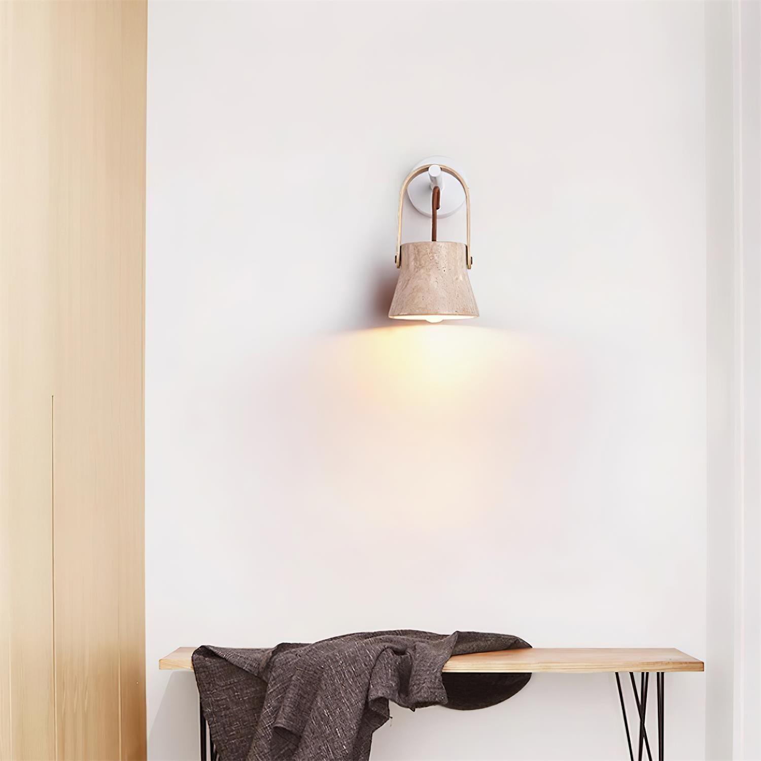 Pavo Applique Murale Minimaliste Bois Travertin - Neutralighting