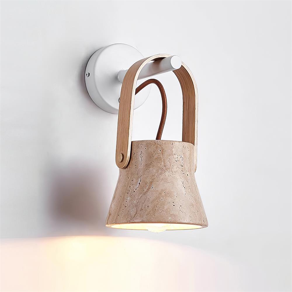 Pavo Applique Murale Minimaliste Bois Travertin - Neutralighting