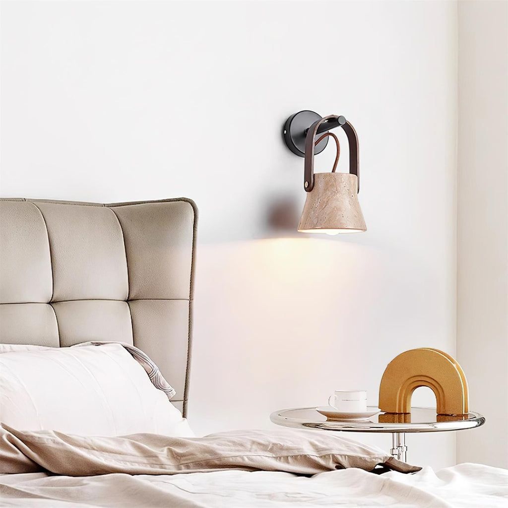 Pavo Applique Murale Minimaliste Bois Travertin - Neutralighting
