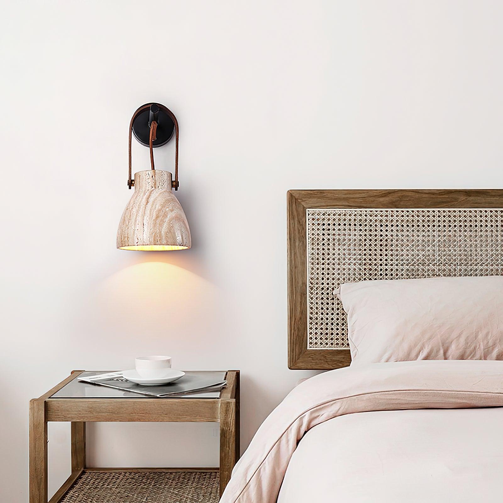 Pavo Applique Murale Minimaliste Bois Travertin - Neutralighting