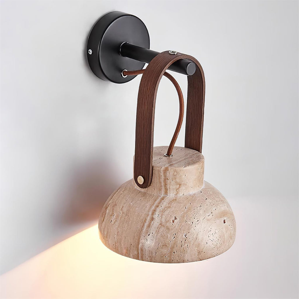 Pavo Applique Murale Minimaliste Bois Travertin - Neutralighting