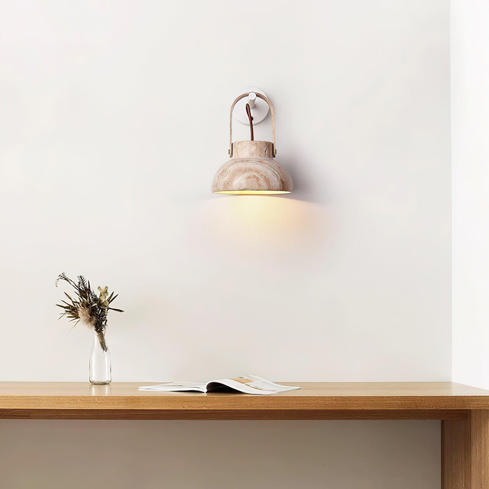 Pavo Applique Murale Minimaliste Bois Travertin - Neutralighting