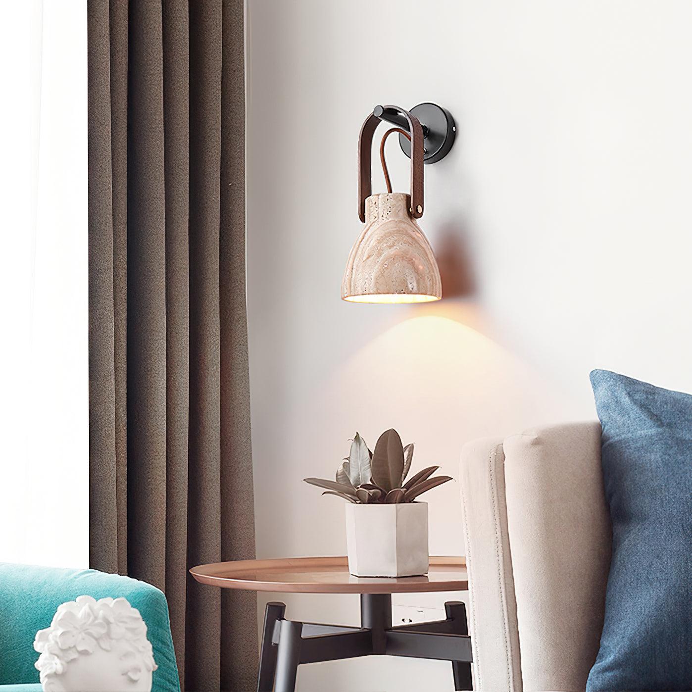 Pavo Applique Murale Minimaliste Bois Travertin - Neutralighting