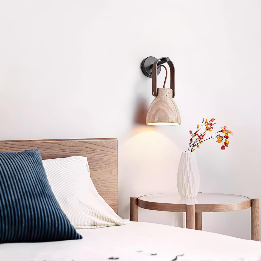 Pavo Applique Murale Minimaliste Bois Travertin - Neutralighting