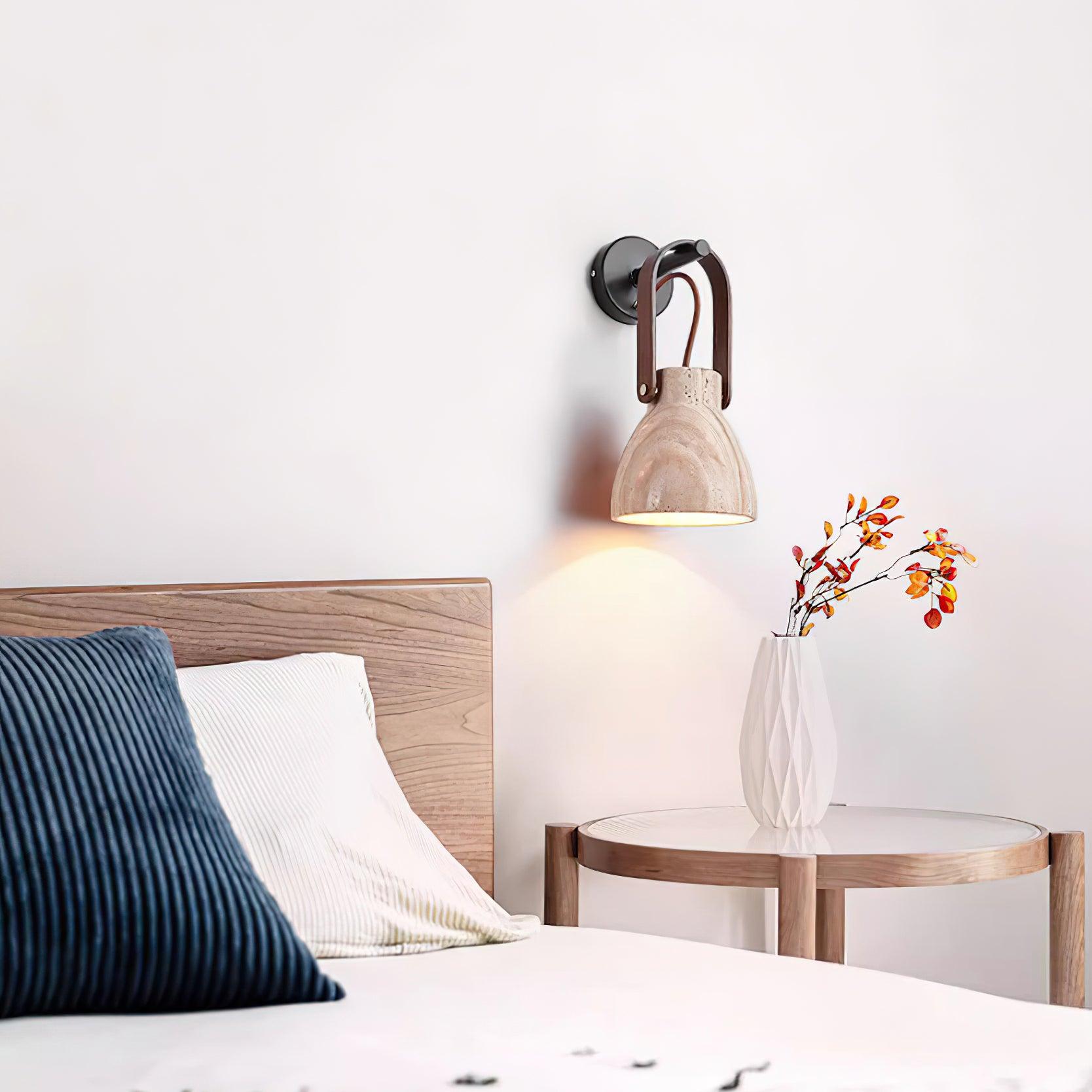 Pavo Applique Murale Minimaliste Bois Travertin - Neutralighting