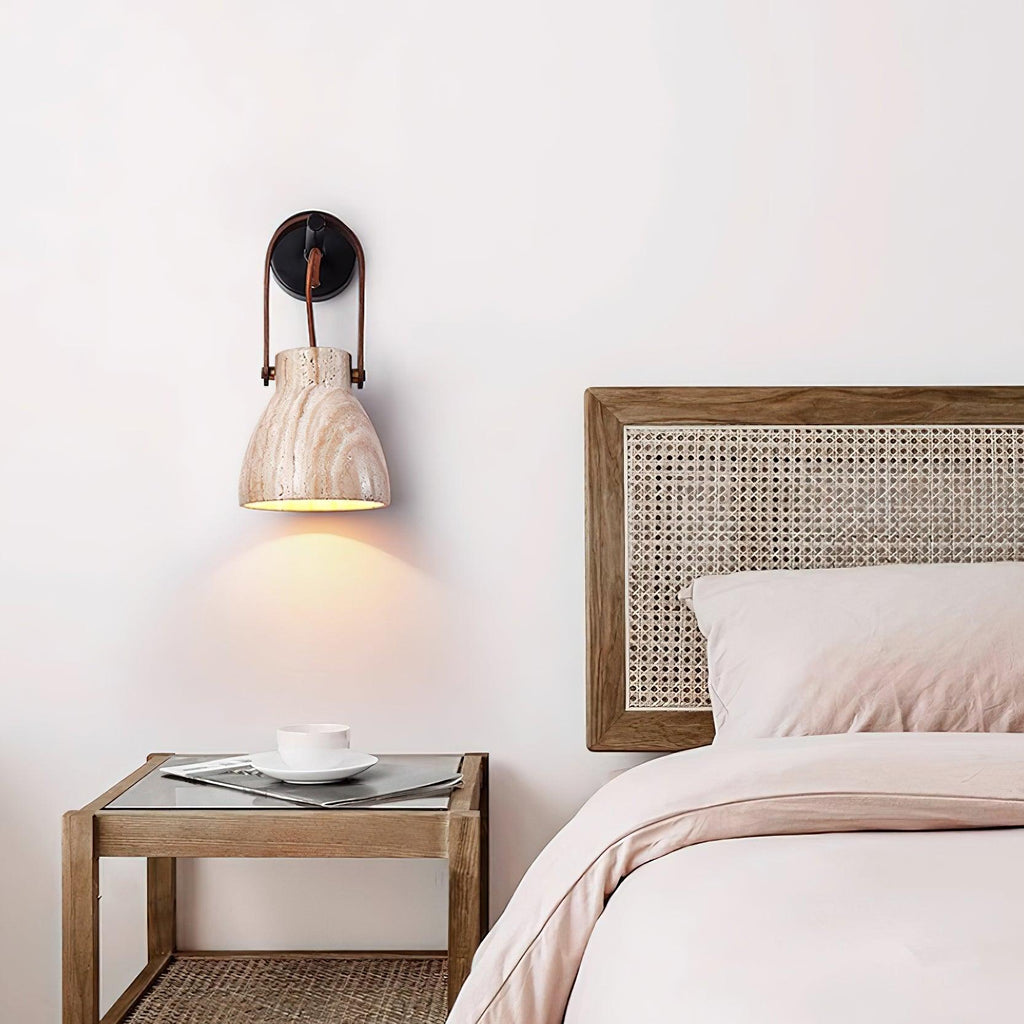Pavo Applique Murale Minimaliste Bois Travertin - Neutralighting