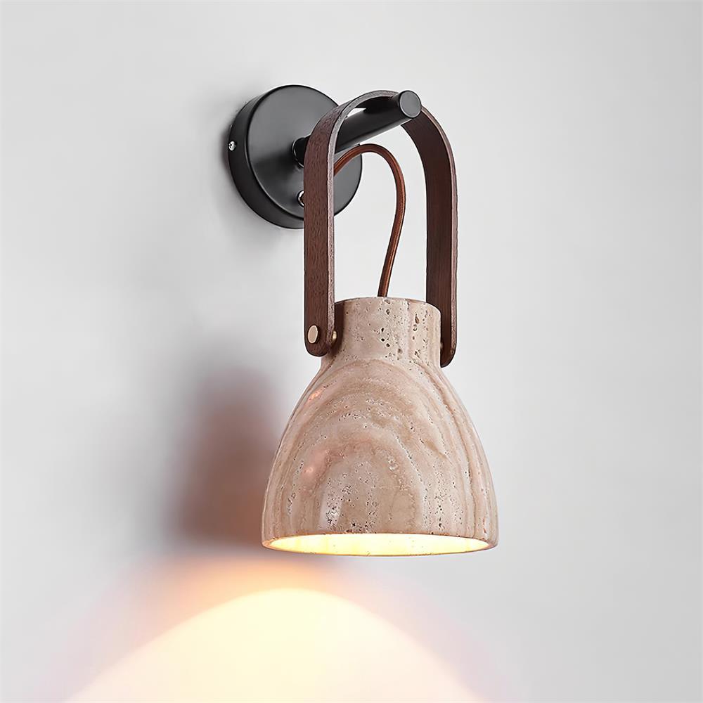 Pavo Applique Murale Minimaliste Bois Travertin - Neutralighting