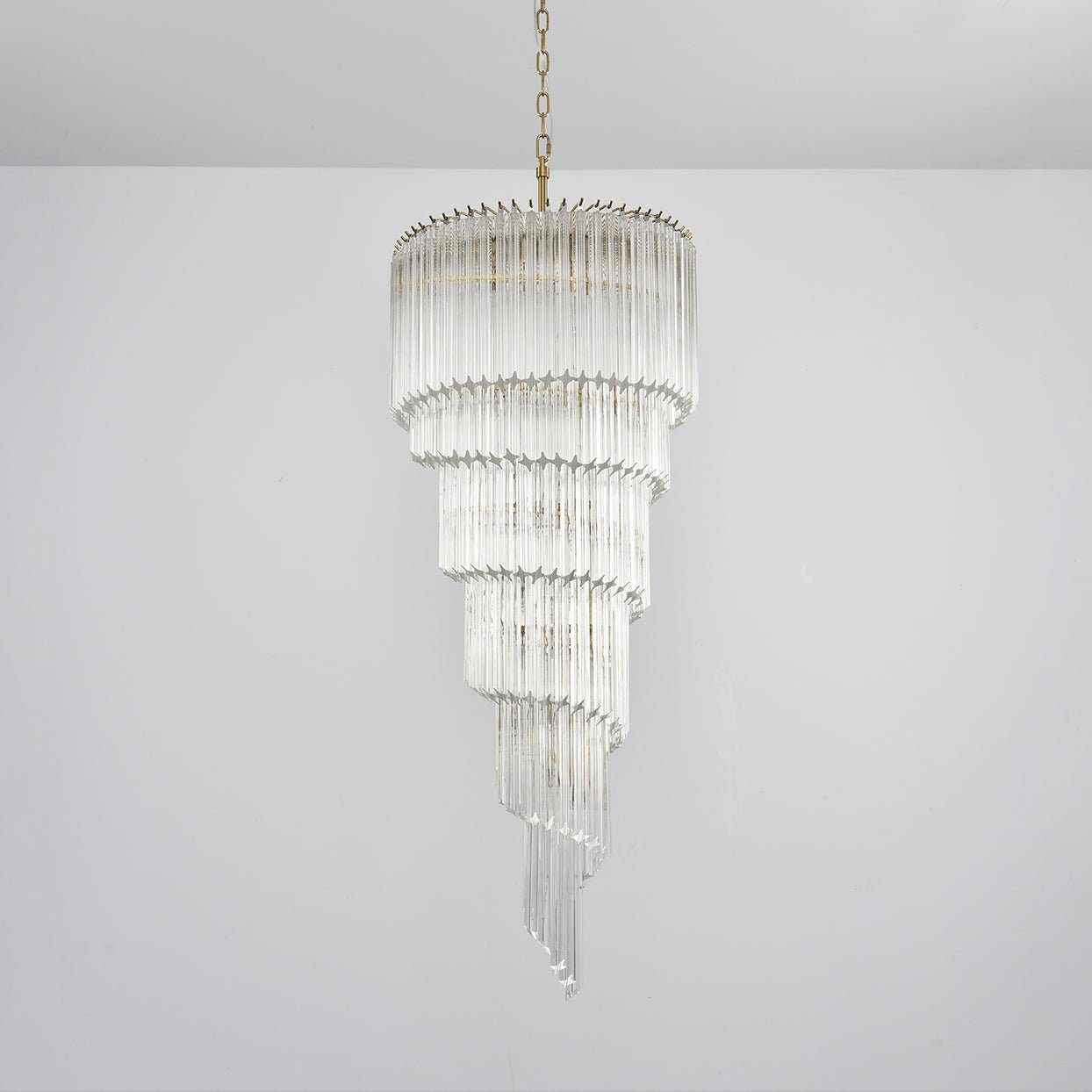 Paisley Lustre Spirale Verre Clair - Neutralighting