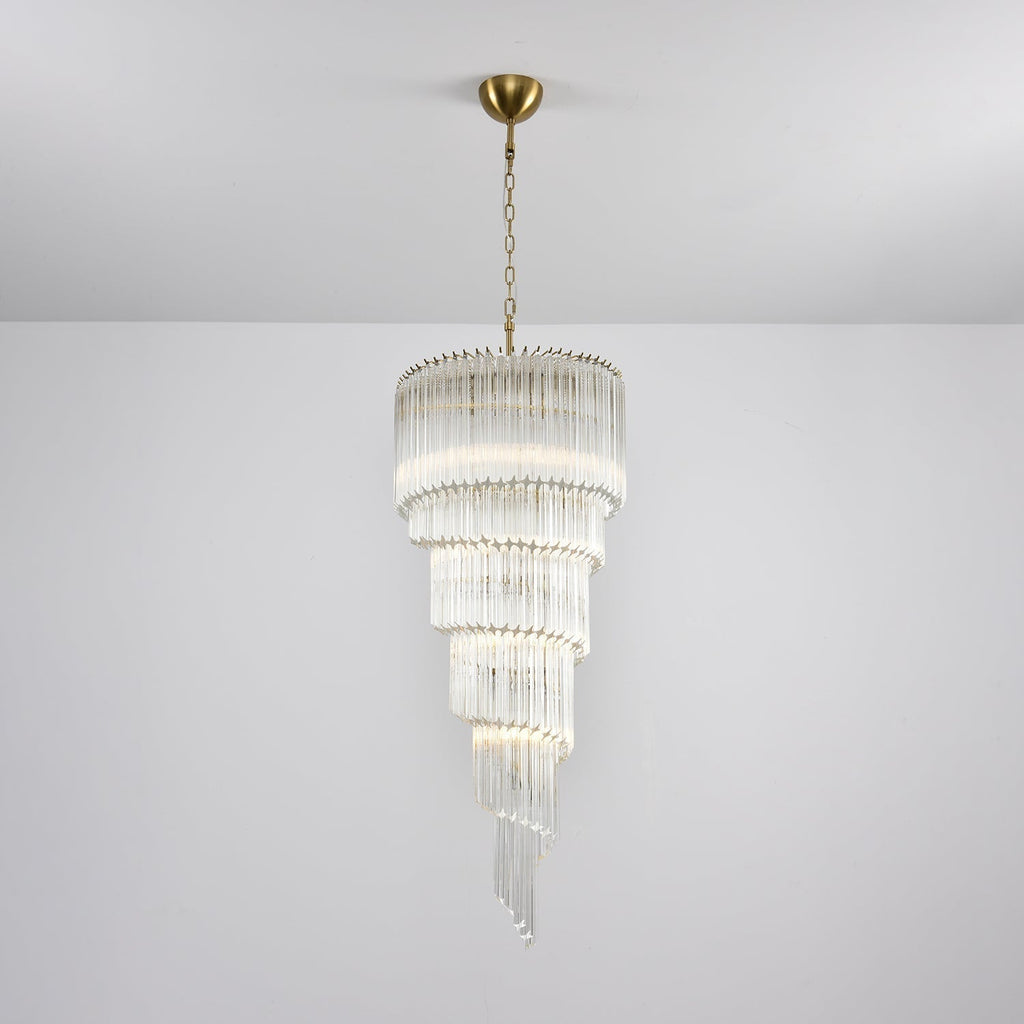 Paisley Lustre Spirale Verre Clair - Neutralighting